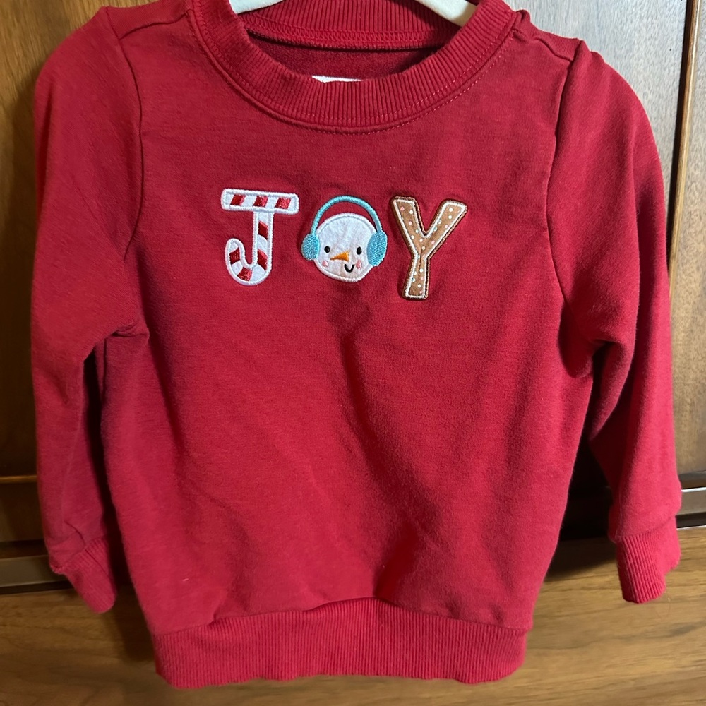Little Sleepies Play red snowman sweatshirt